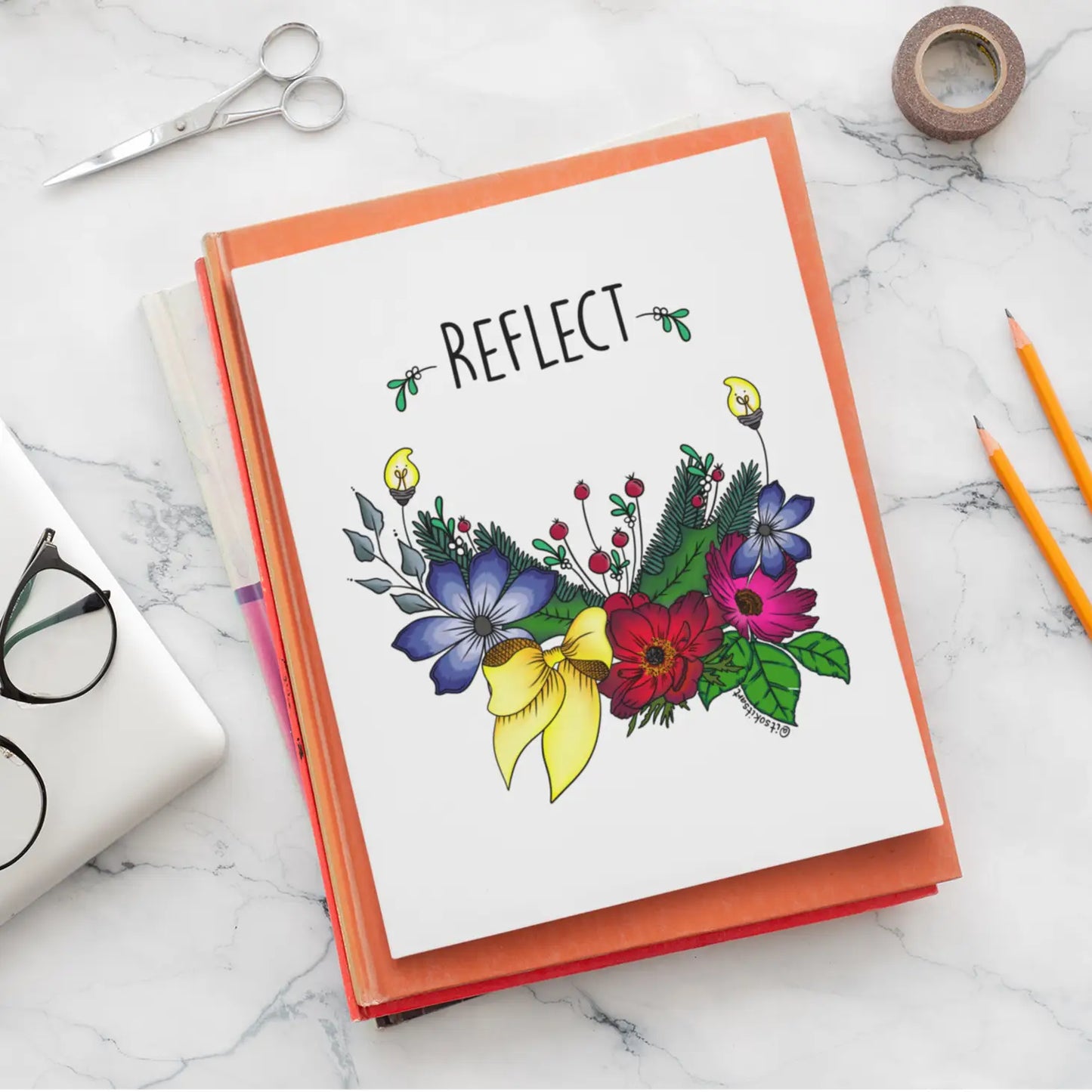 Its Ok Its Art Journal Notebook - Reflect