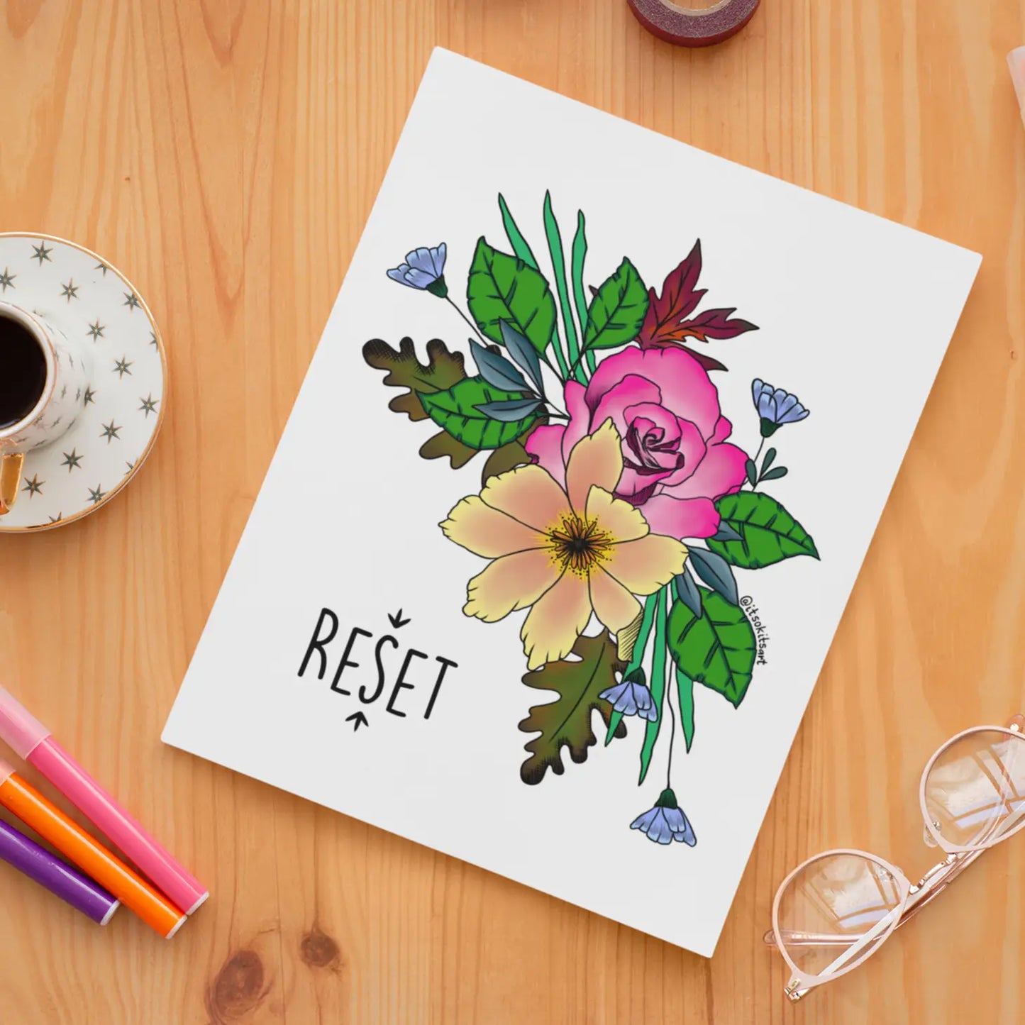 Its Ok Its Art Journal Notebook - Reset