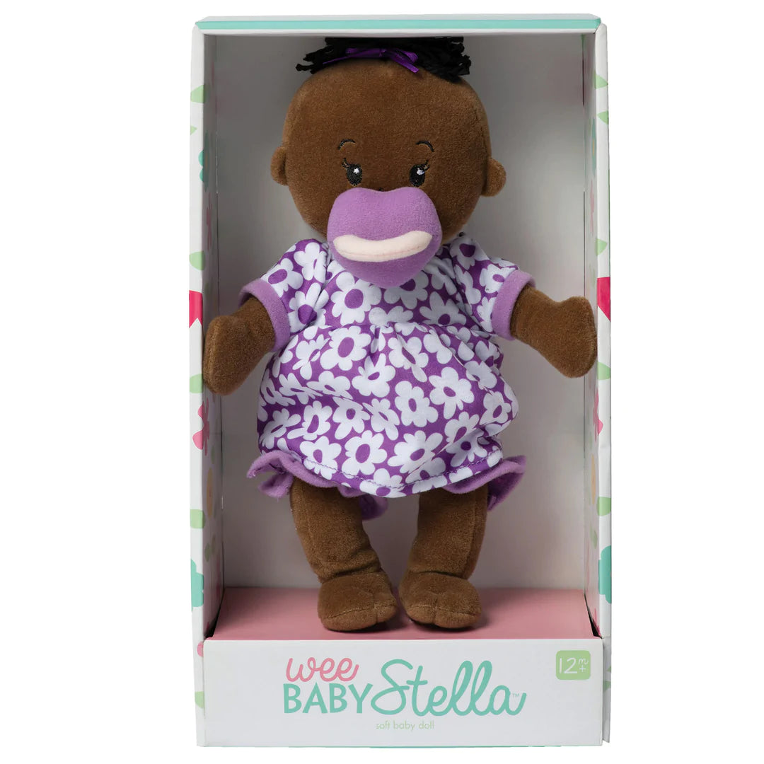Wee Baby Stella Brown Doll With Black Hair