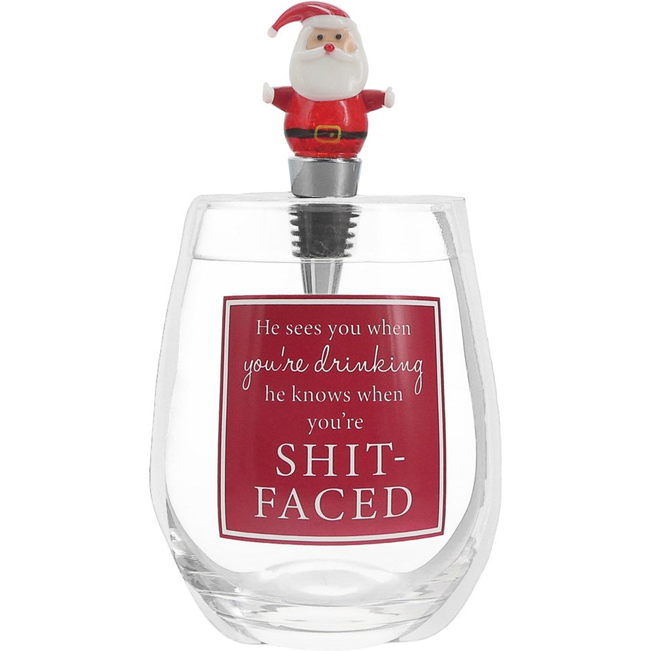 Wine Glass Christmas Gift Set  - He sees you